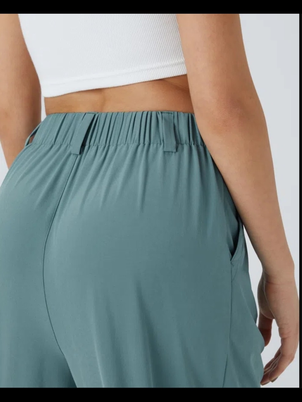 NWT XL HALARA Wide-Leg High-Waist Pants in Teal Blue - Picture 6 of 6